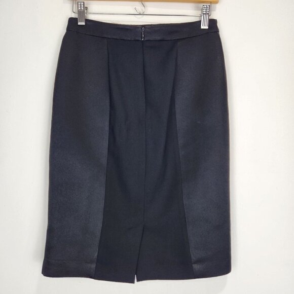 ETRO Pencil Skirt Womens Italian Size 40 Black Wool Silk Blend US Size 4 Classic - Picture 2 of 9